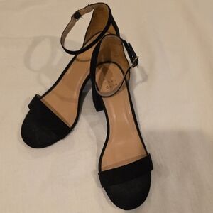 A New Day Black Ankle Strap Heels